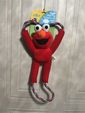 Brand New Interactive Rope Elmo Dog Toy With Squeaker  20”